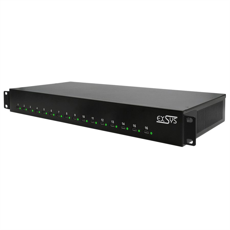 EXSYS EX-11017 16 Port USB-C Highpower Ladestation 1008W