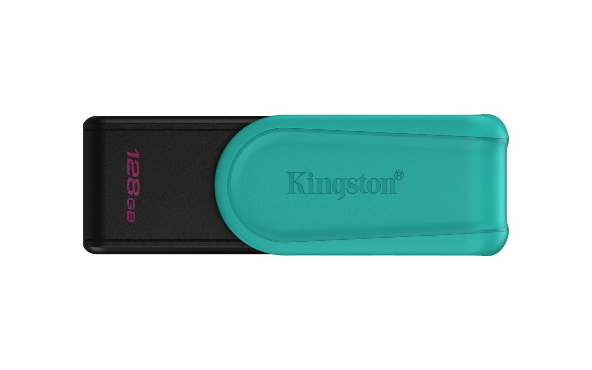 Kingston Technology DataTraveler 128GB Portable USB 3.2 Gen 1 Exodia S (Schwarz/Türkis)