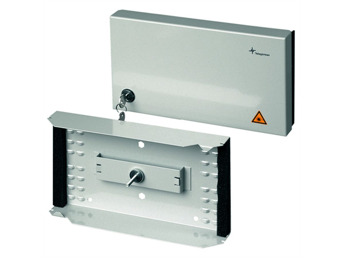 TELEGÄRTNER LWL-Kompakt-Spleißbox, 265x150x55 mm, RAL 7035