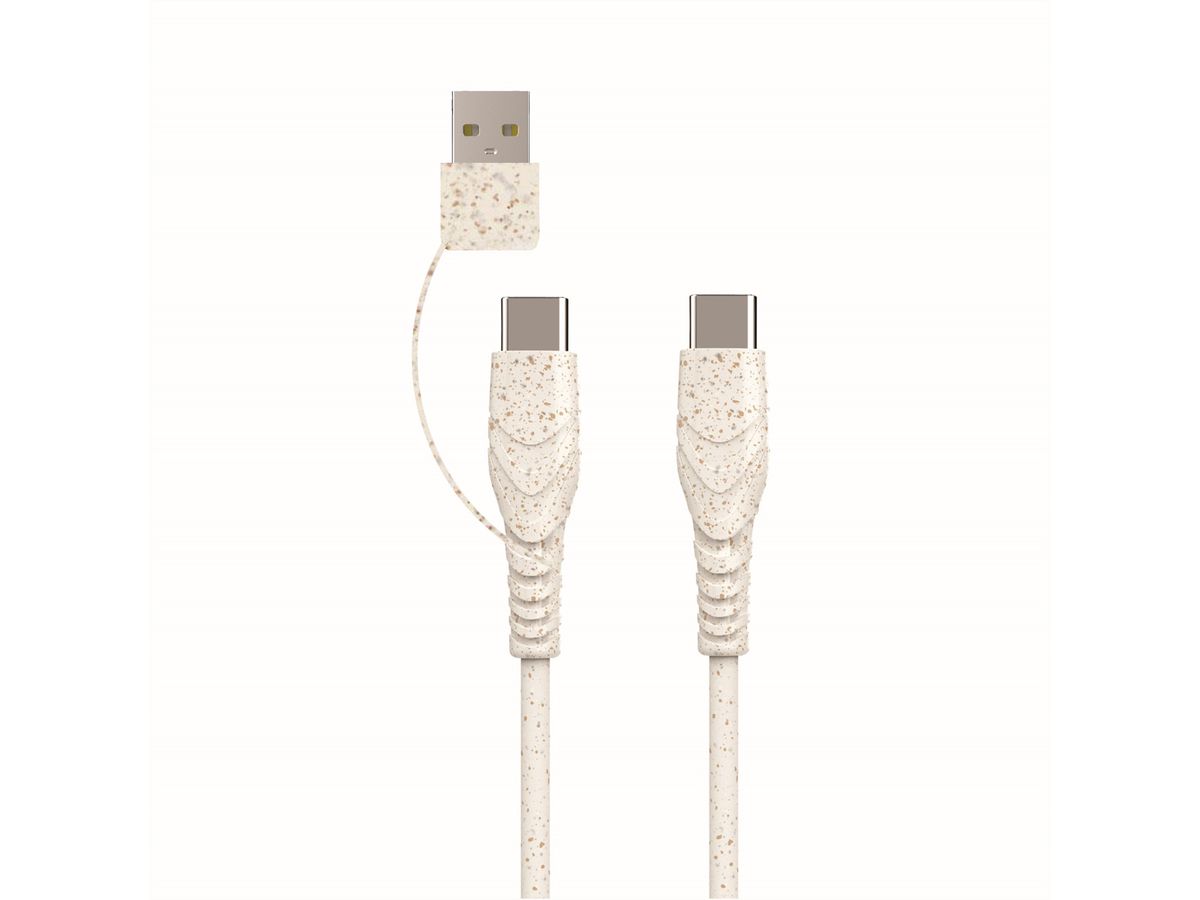 BIOnd BIO-CT-TC USB-C to Type-C+A 3A Cable, 1,2 m