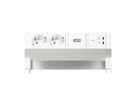 BACHMANN DESK2 PURE WHITE 2xCEE7/3, 1xUSB C/C 45W L=0,2m RAL9010
