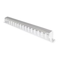 VALUE 19-Zoll-Frontplatte 1 HE mit Rangierkanal 40 x 40 mm, grau