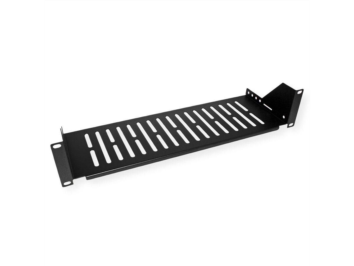 VALUE 19"-Geräteträger, 485 x 150mm, 2HE, max. 15 kg, schwarz
