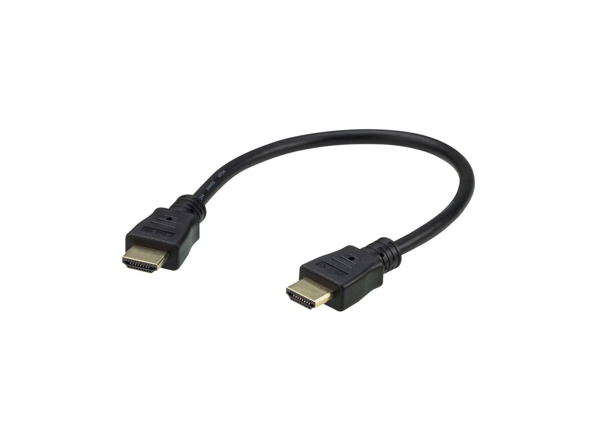High Speed True 4K HDMI Kabel mit Ethernet, schwarz, 0,3 m