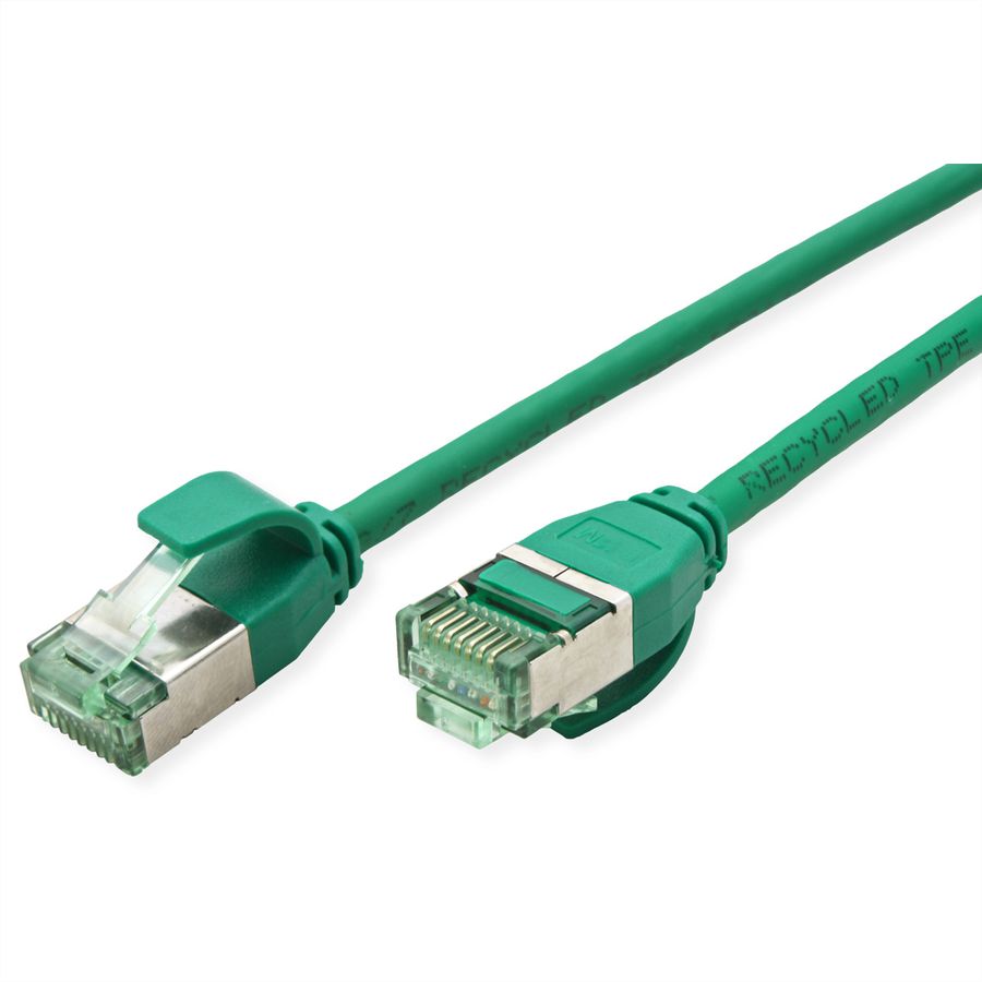 ROLINE RM U/FTP DataCenter Patchkabel Cat.6A (Class EA), slim, grün, 1 m