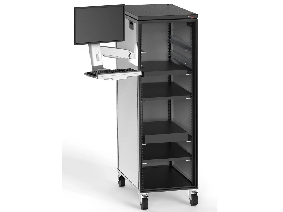 SCHROFF Verstellbarer Monitorarm mit Tastatur Ablage, bis 8 kg
