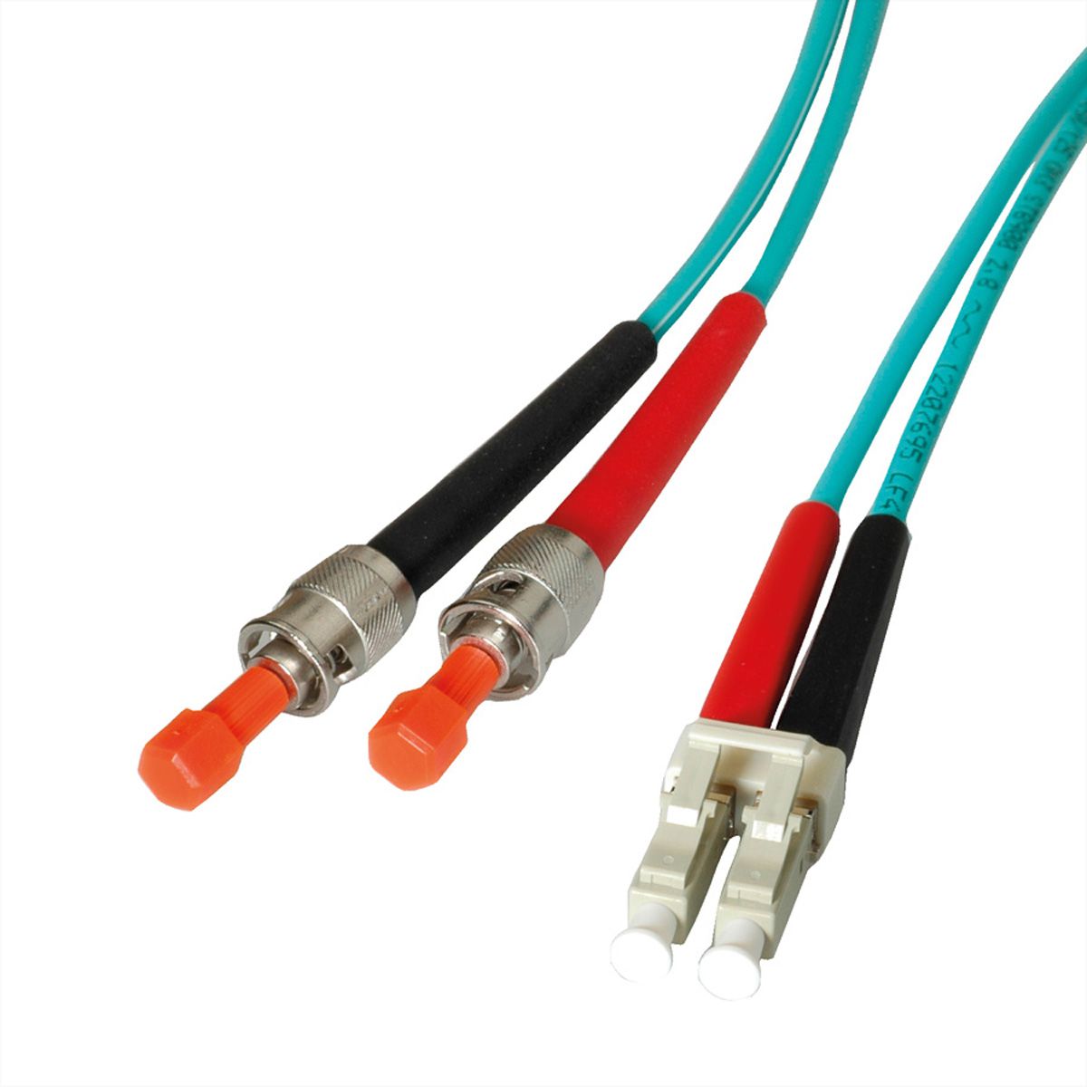 LEONI LWL-Kabel duplex 50/125µm OM3, Suhner LC/ST, 20 m