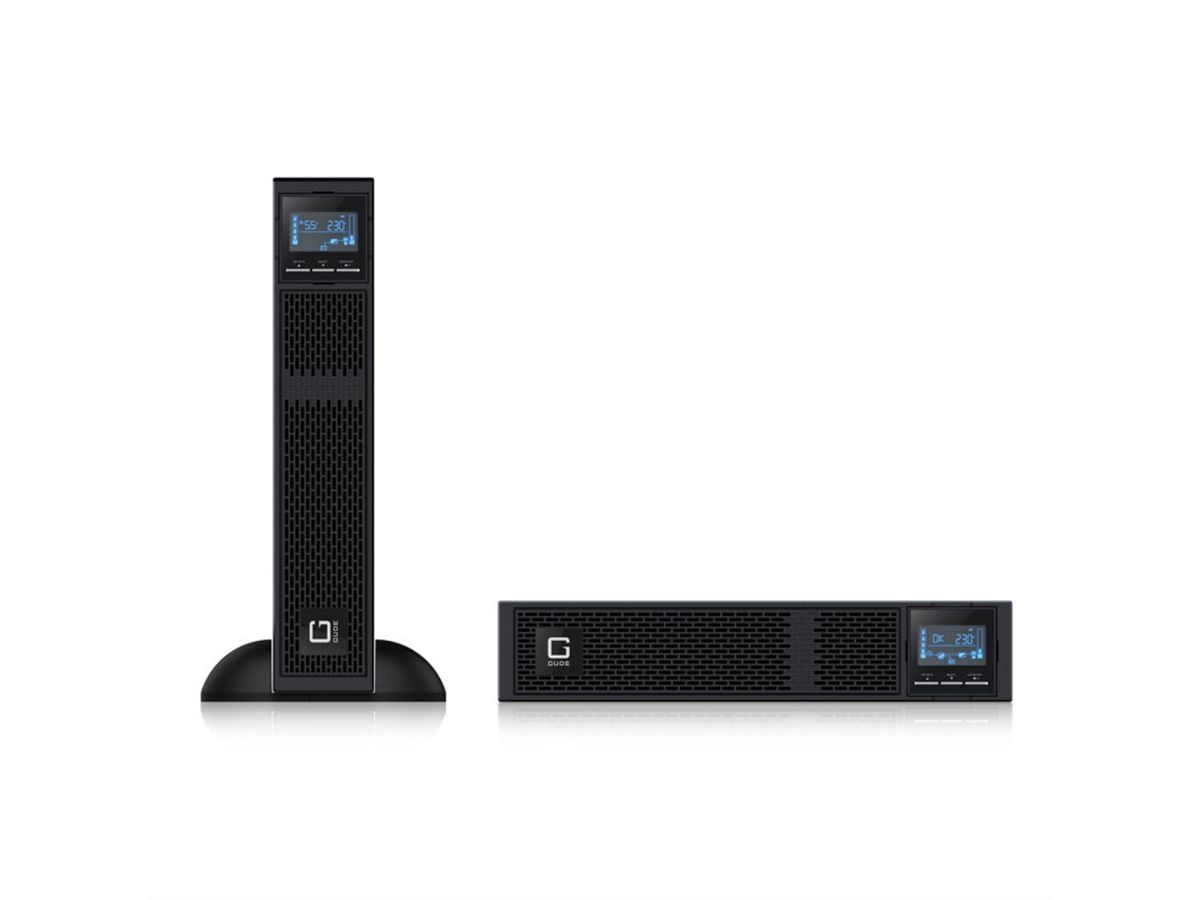 GUDE EPB 8810-2 USV 2000VA UPS Backup Tower/RM, schwarz