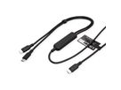 VALUE USB Typ C Split-Ladekabel, C - 2x C, ST/ST, max. 100W, schwarz, 1,8 m