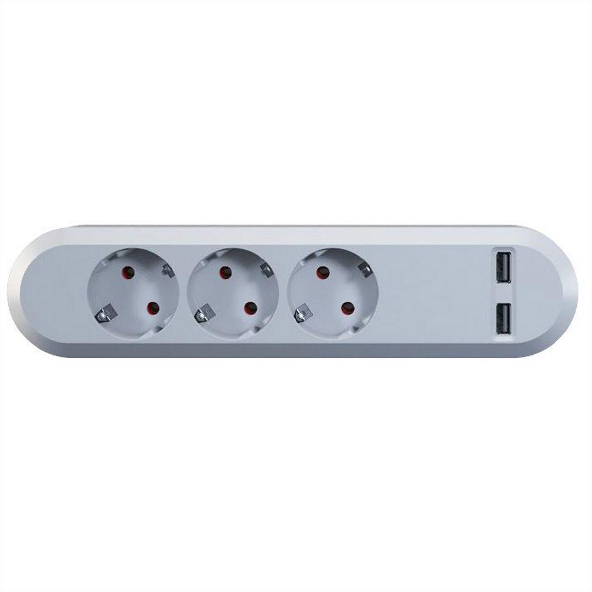 BACHMANN SMART Steckdosenleiste 3x Schutzkontakt, 2x USB Charger 5VDC 3,1 A, weiß