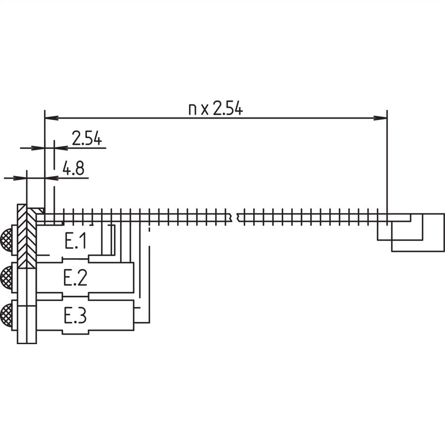 SCHROFF Aufnahmerahmen für Montageebene 1 - LP-HALTER FES 1-REIHIG