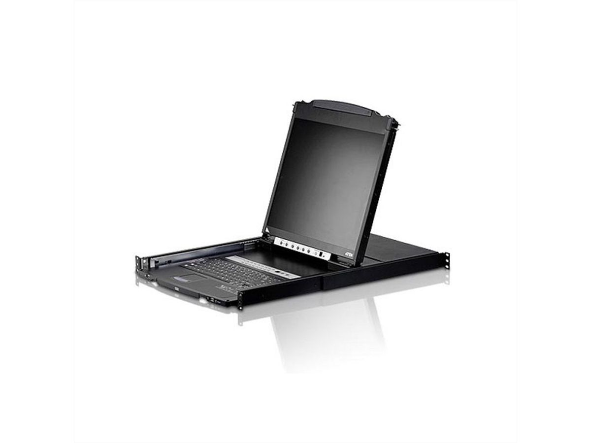 ATEN CL5808N LCD KVM Switch, USB-PS/2, VGA, 8 Port, DE-Layout