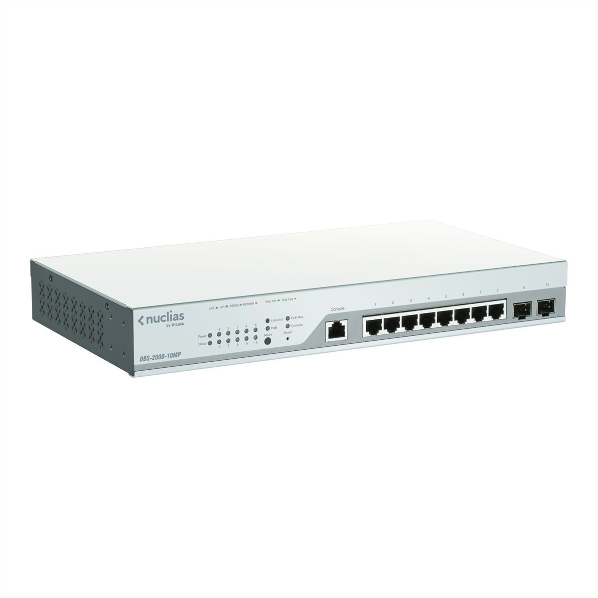 D-Link DBS-2000-10MP/E 10Port PoE Switch, Nuclias Cloud Managed Layer2 PoE+