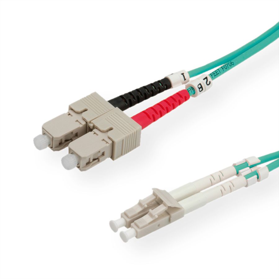Quality LWL-Kabel duplex 50/125µm OM3, SC/LC, 3m