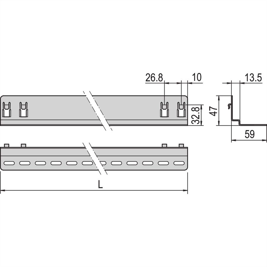 SCHROFF Gleitschiene 25 kg - GLEITSCHIENENSATZ 700T
