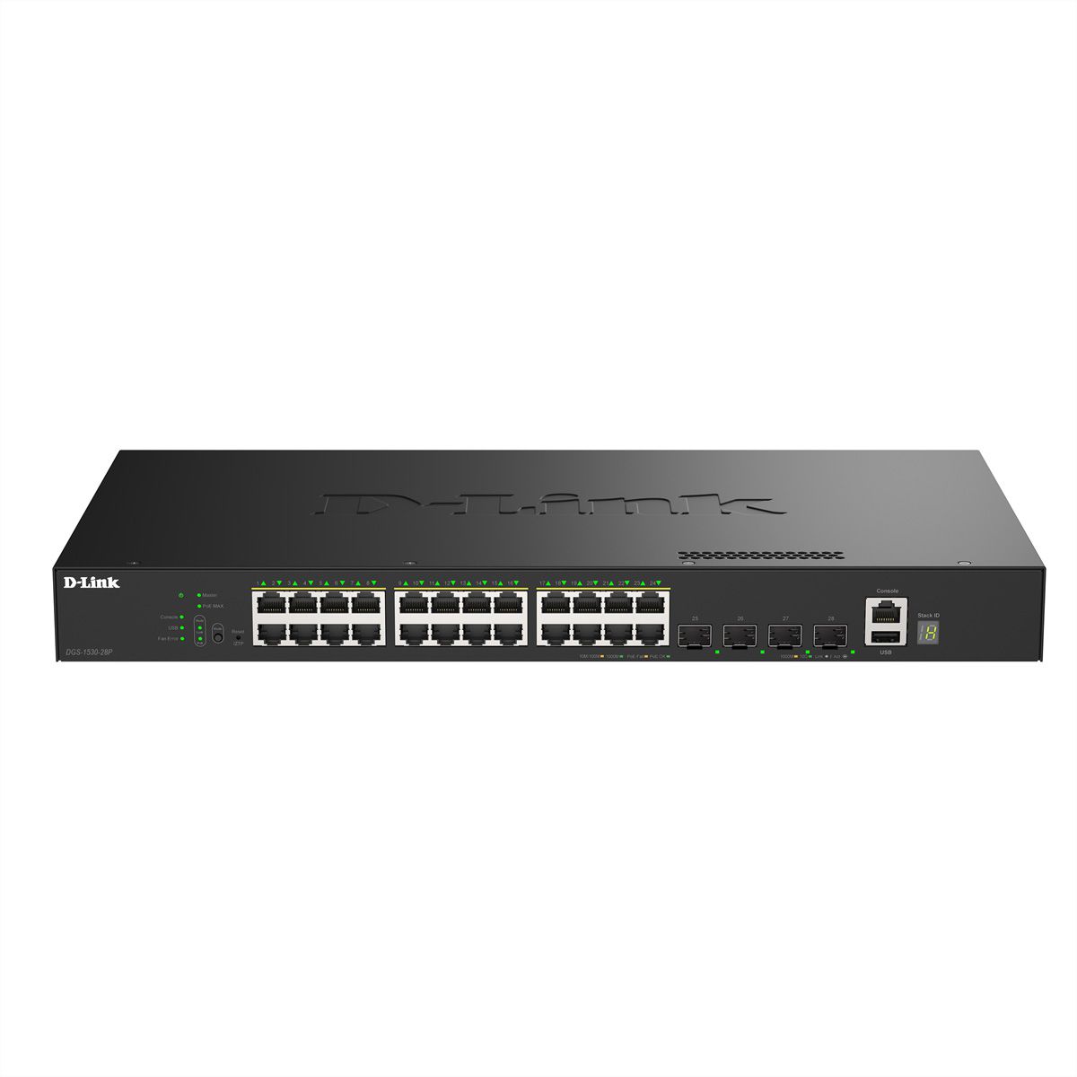 D-Link DGS-1530-28P/E 28-Port Switch Smart Managed PoE Gigabit Stack 4x 10G