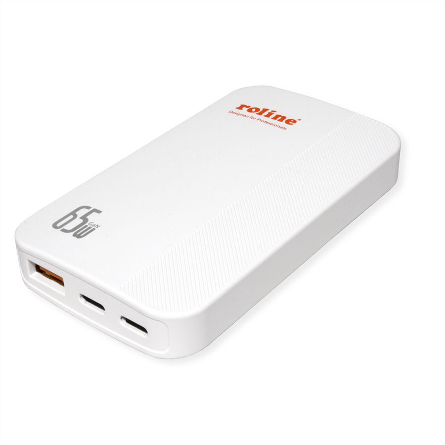 ROLINE USB Charger, schlank, mit klappbarem Euro-Stecker, 65W