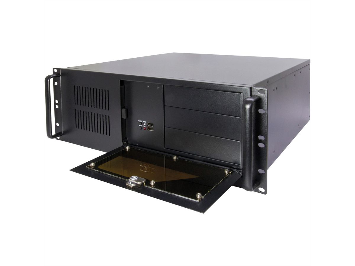 19" Servergehäuse STD, schwarz, 4HE