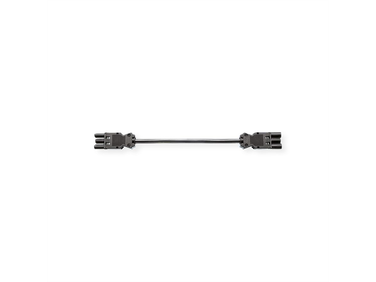 BACHMANN Geräteverlängerung GST18-3 Stecker/Kupplung, schwarz, 1 m