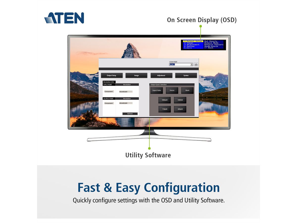 ATEN VC812 HDMI zu VGA Konverter mit Skalierfunktion