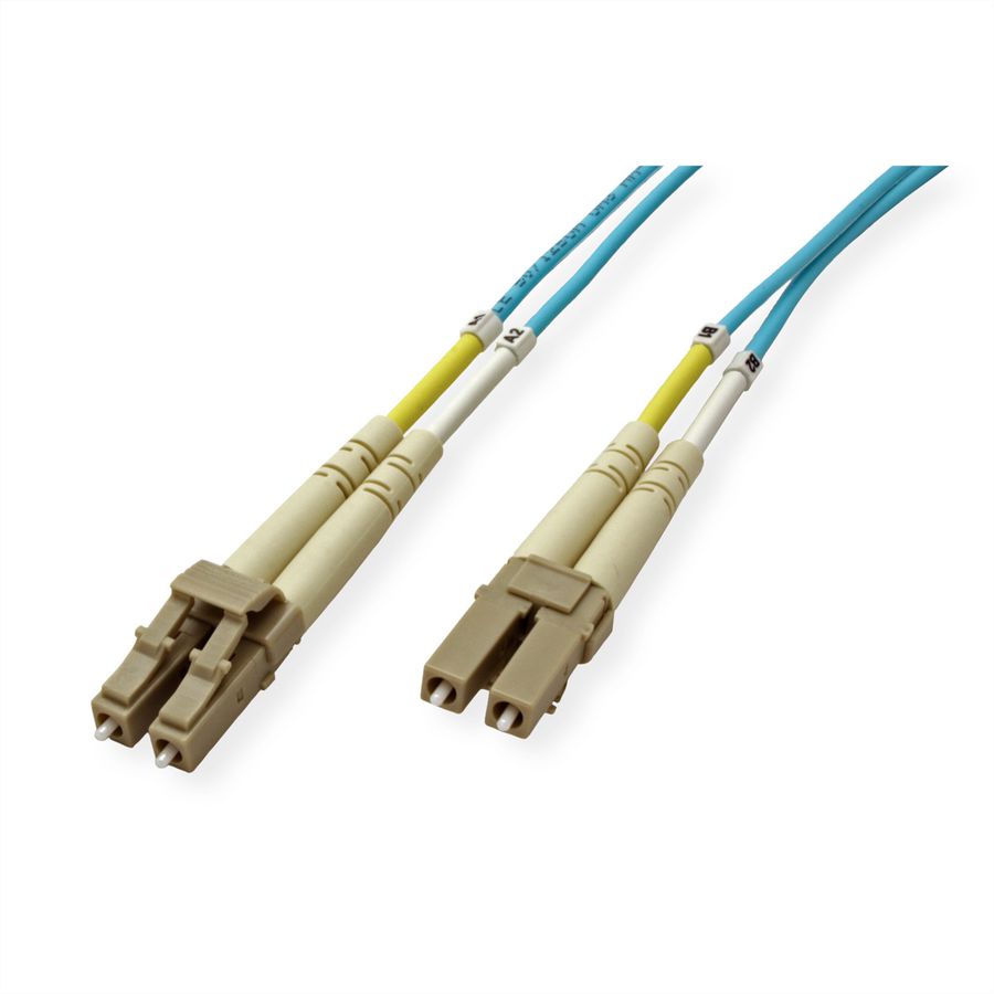 VALUE LWL-Kabel 50/125µm OM3, LC/LC, LSOH, türkis, 15 m