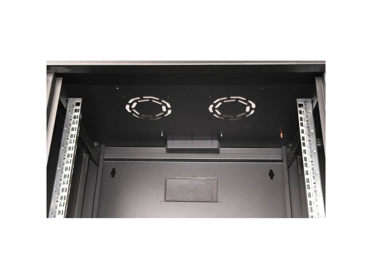 ROLINE 19-Zoll Wandgehäuse Pro 9 HE, 450x600 BxT schwarz