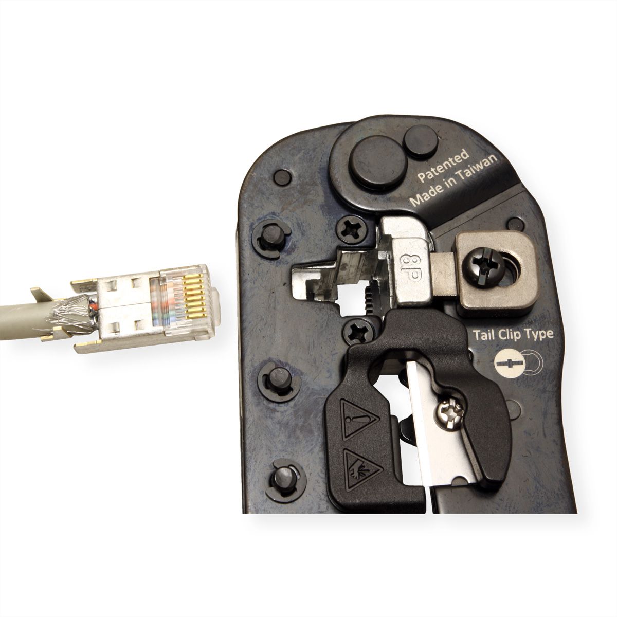 VALUE Crimpzange RJ45 (8P8C) mit/ohne Schirmanschluss - SECOMP 