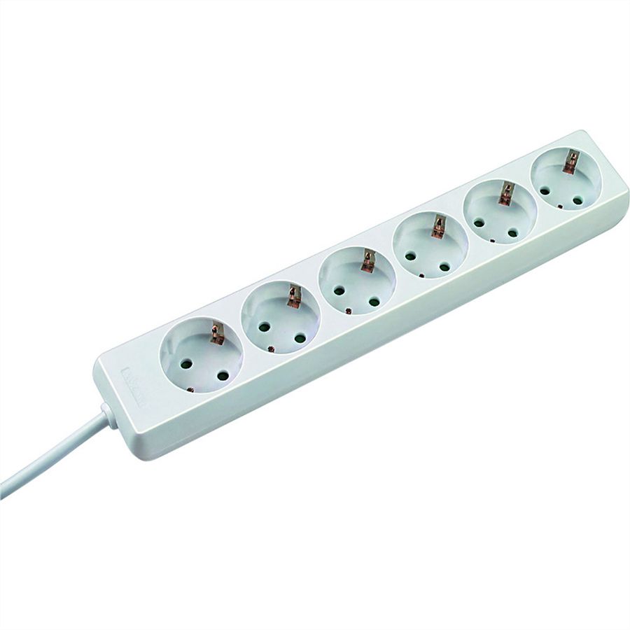 BACHMANN SELLY Steckdosenleiste 6x Schutzkontakt, weiß, 1,5 m