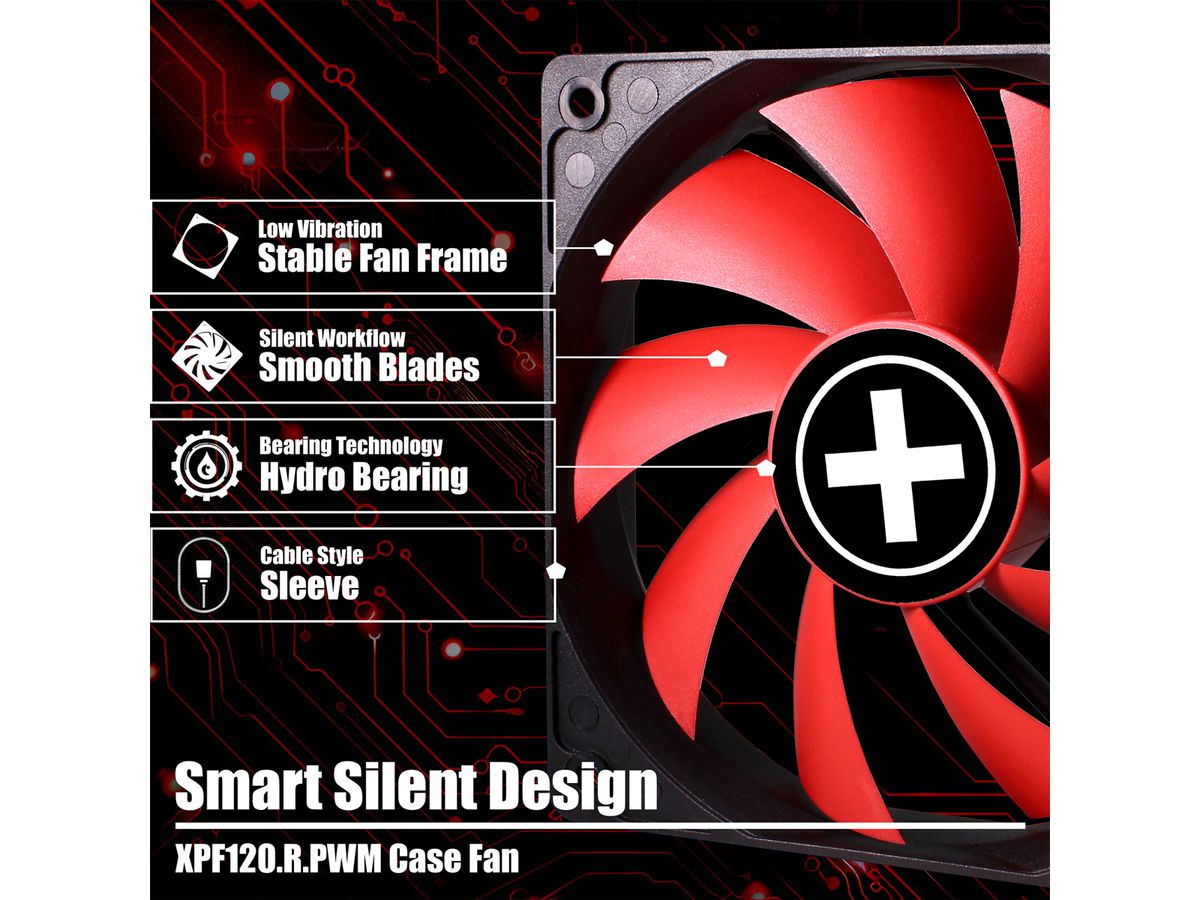 Xilence XPF120.R.PWM 120mm PWM Gehäuselüfter, 4PIN