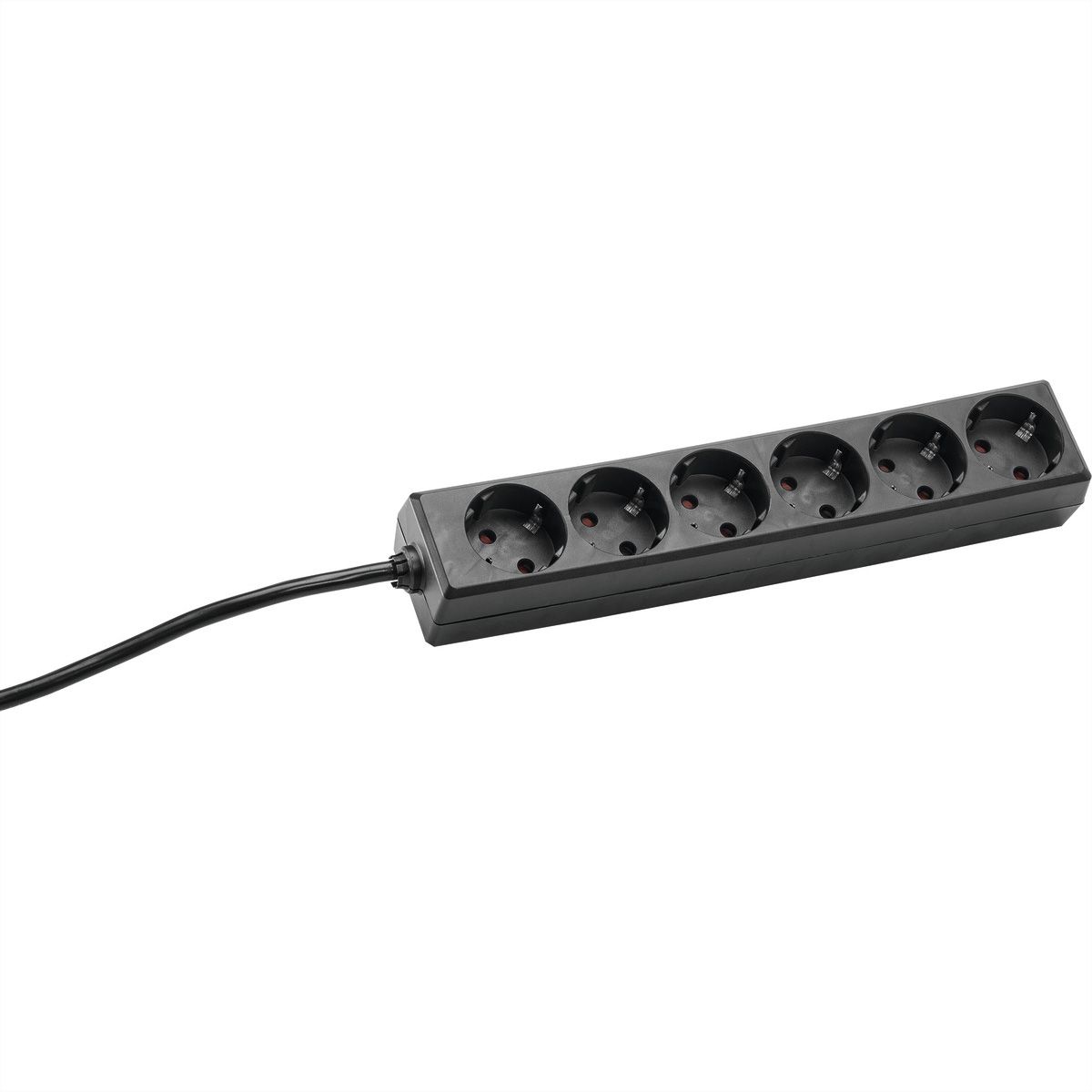 BACHMANN SELLY Steckdosenleiste 6x Schutzkontakt, schwarz, 1,5 m