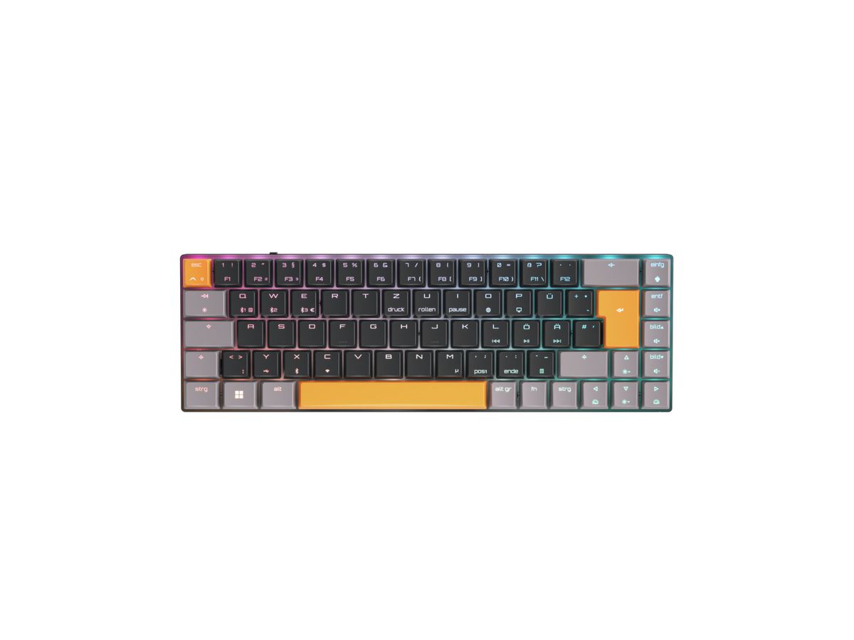 CHERRY MX-LP 2.1 Compact Wireless Tastatur Gaming RF Wireless + Bluetooth QWERTZ Deutsch Schwarz