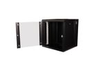 ROLINE 19-Zoll Wandgehäuse Pro 12 HE, 600x600 BxT zweiteilig schwenkbar schwarz