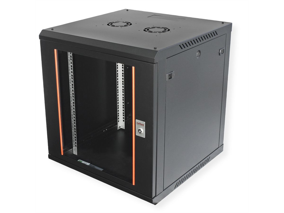 ROLINE 19-Zoll Wandgehäuse Basic Plus 12HE, 600x600 BxT schwarz