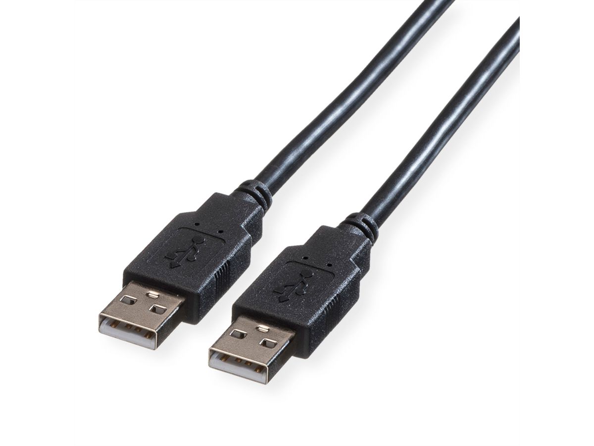 ROLINE USB 2.0 Kabel, Typ A-A, schwarz, 4,5 m