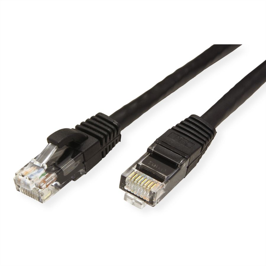 VALUE Patchkabel Cat.6A (Class EA) UTP, schwarz, 0,3 m