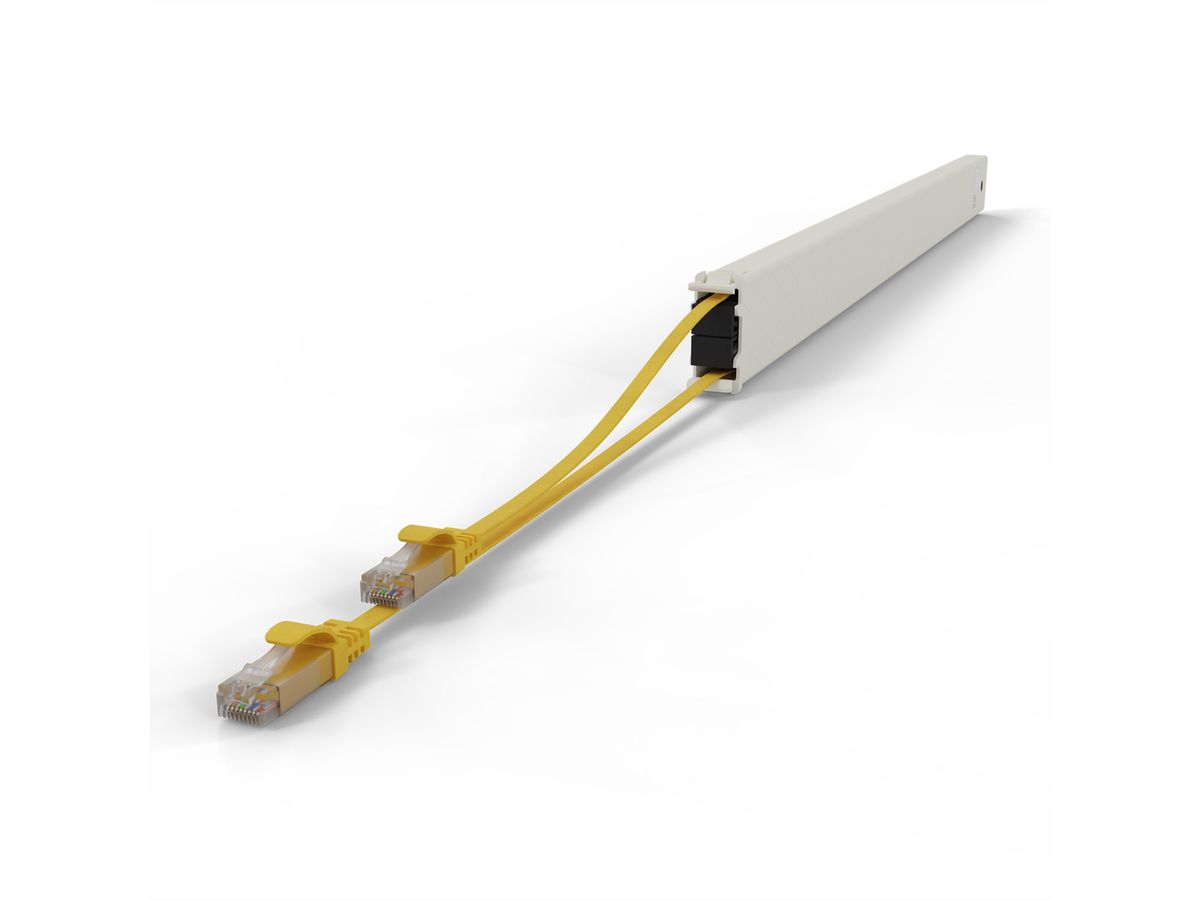 patchbox.one Kassette 46RU UTP gelb Cat.6a 2,5m