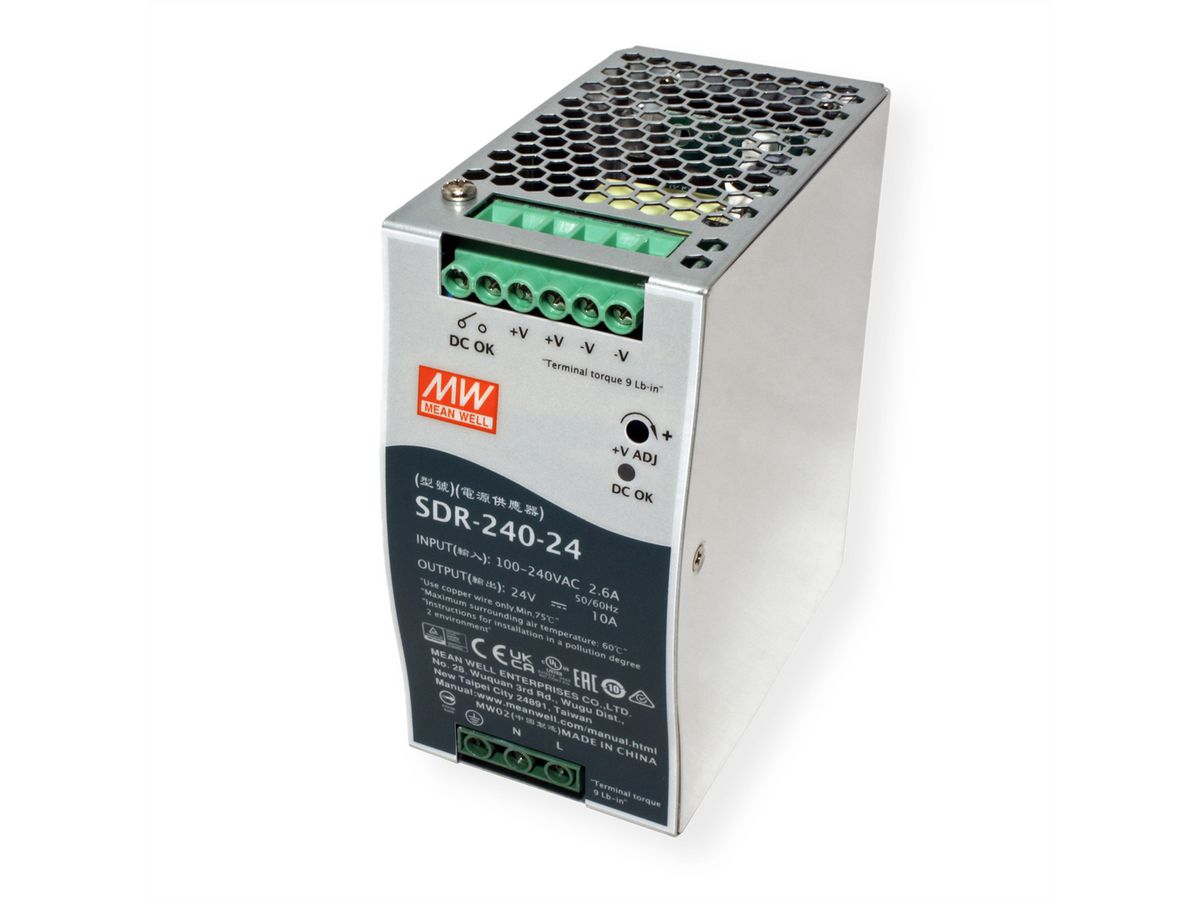 Mean Well SDR-240-24 Hutschienennetzteil 240W 24V DC