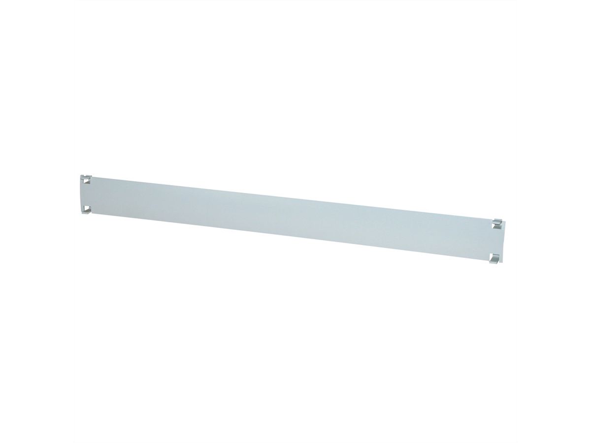 19"-Blindplatte 2 HE, Stahlblech, grau