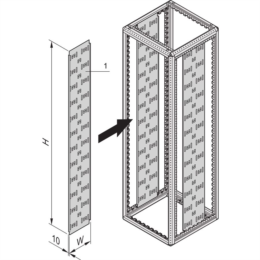SCHROFF Kabeltrasse - KABELTRASSE 1800H 250T (2X)