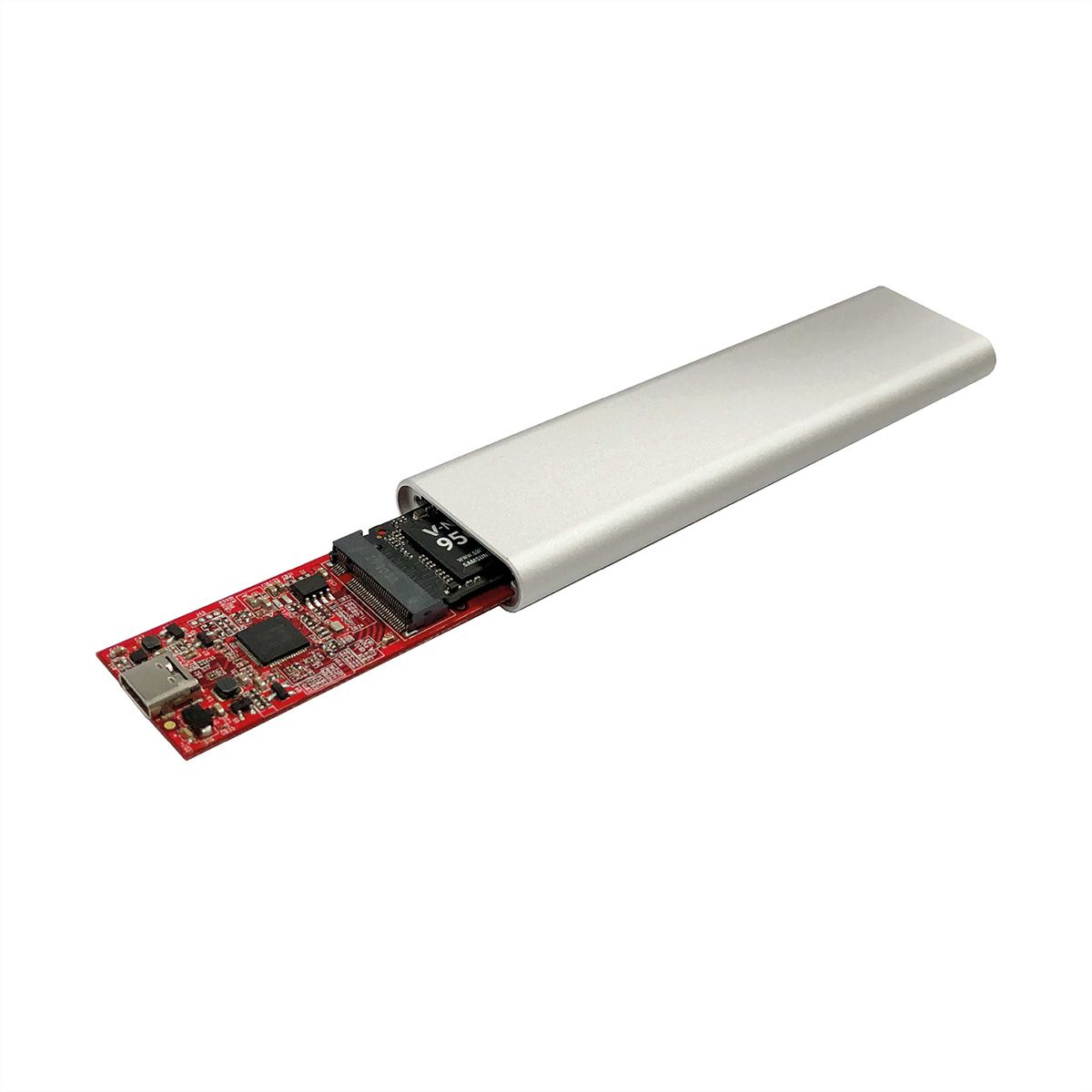 ROLINE Externes SSD-Gehäuse, M.2, NVMe zu USB 3.2 Gen 2 Typ C 