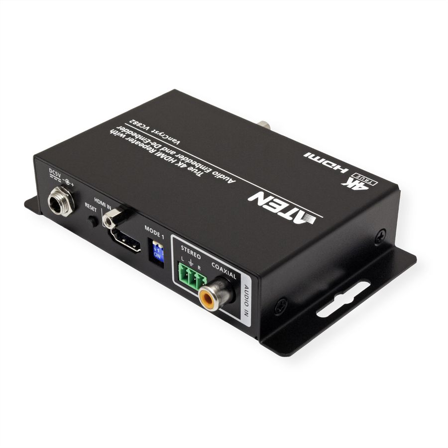 ATEN VC882 True 4K HDMI Repeater mit Audio Embedder und De-Embedder