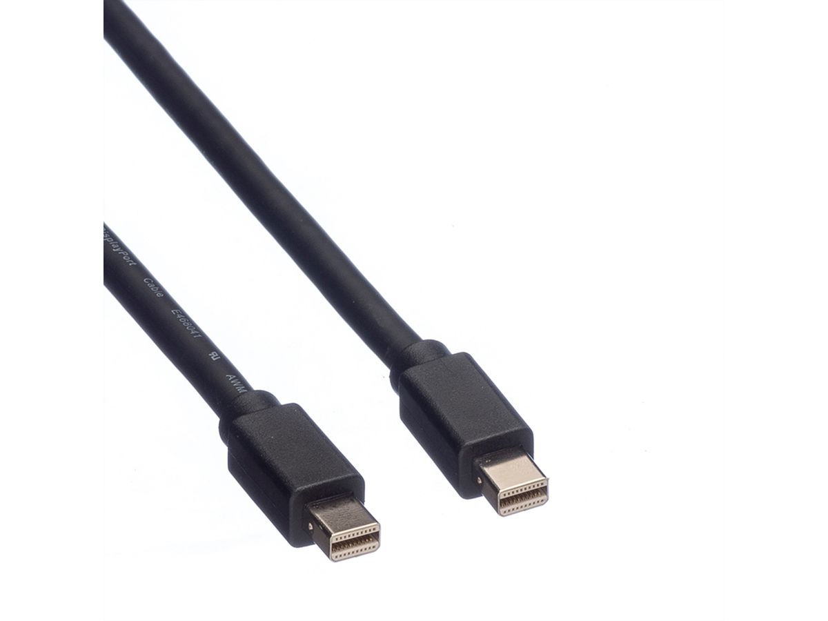 ROLINE DisplayPort Kabel, Mini DP ST - Mini DP ST, schwarz, 2 m