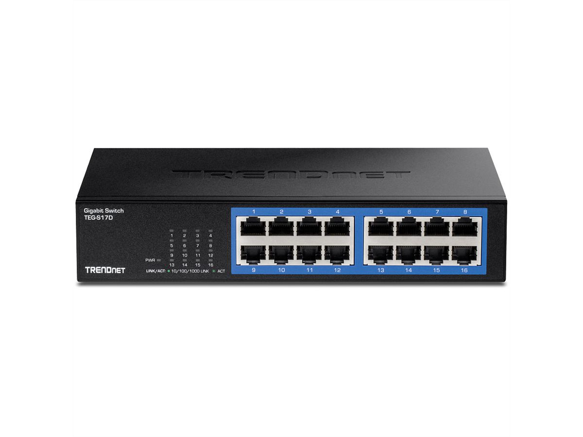 TRENDnet TEG-S17D, 16-Port Gigabit-Desktop-Switch