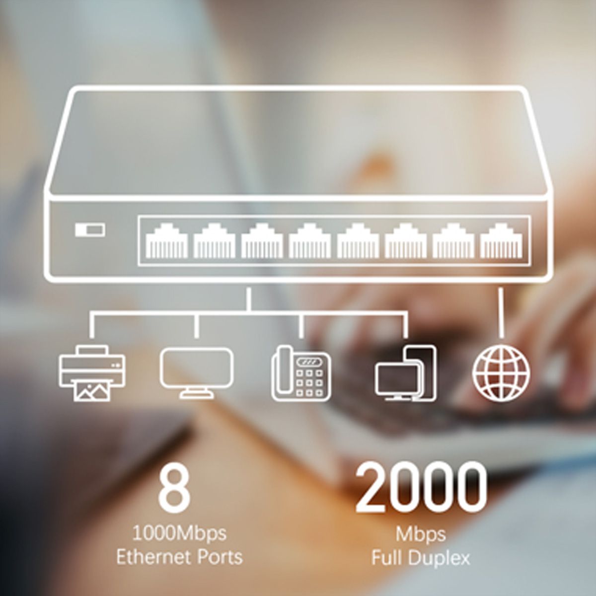 CUDY GS108 8-Port Gigabit Switch