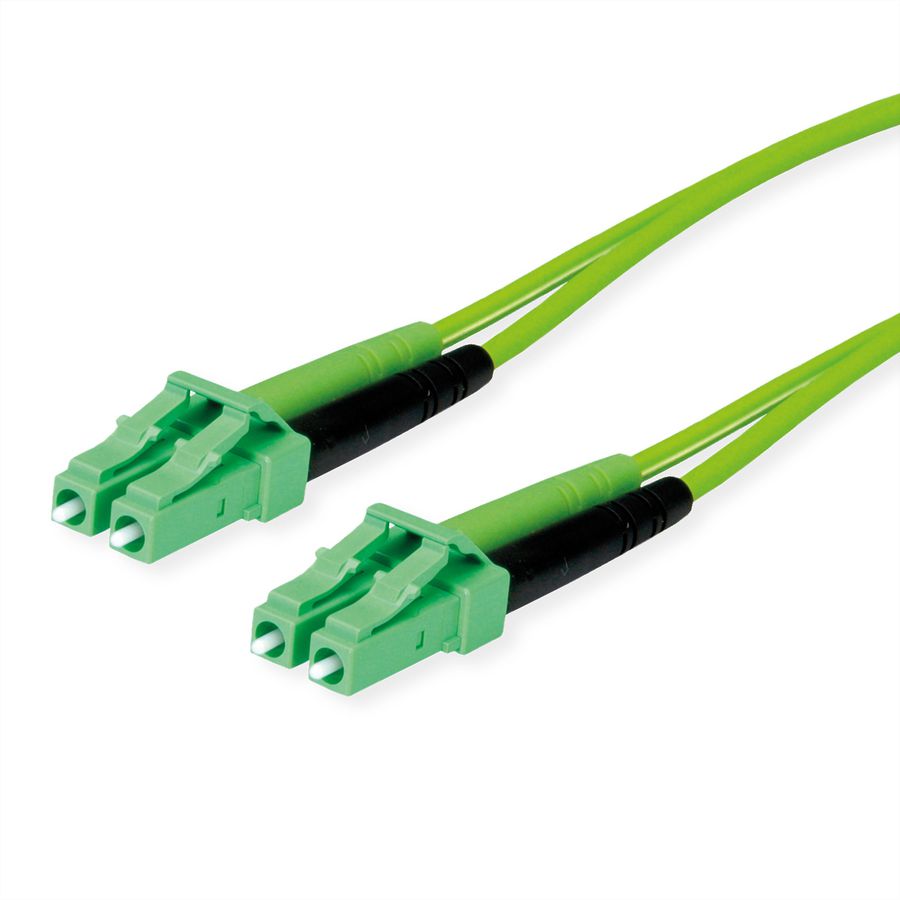 TELEGÄRTNER LWL Rangierkabel 2x G50/125 OM5, 1x LC Duplex - 1x LC Duplex, grün, 1 m