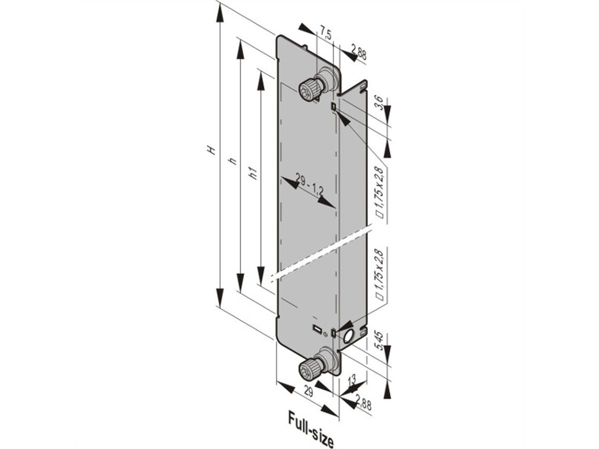 SCHROFF Modul mit Pull-Griff-Mechanik, Ruggedized - AMC MODUL FS S RUG