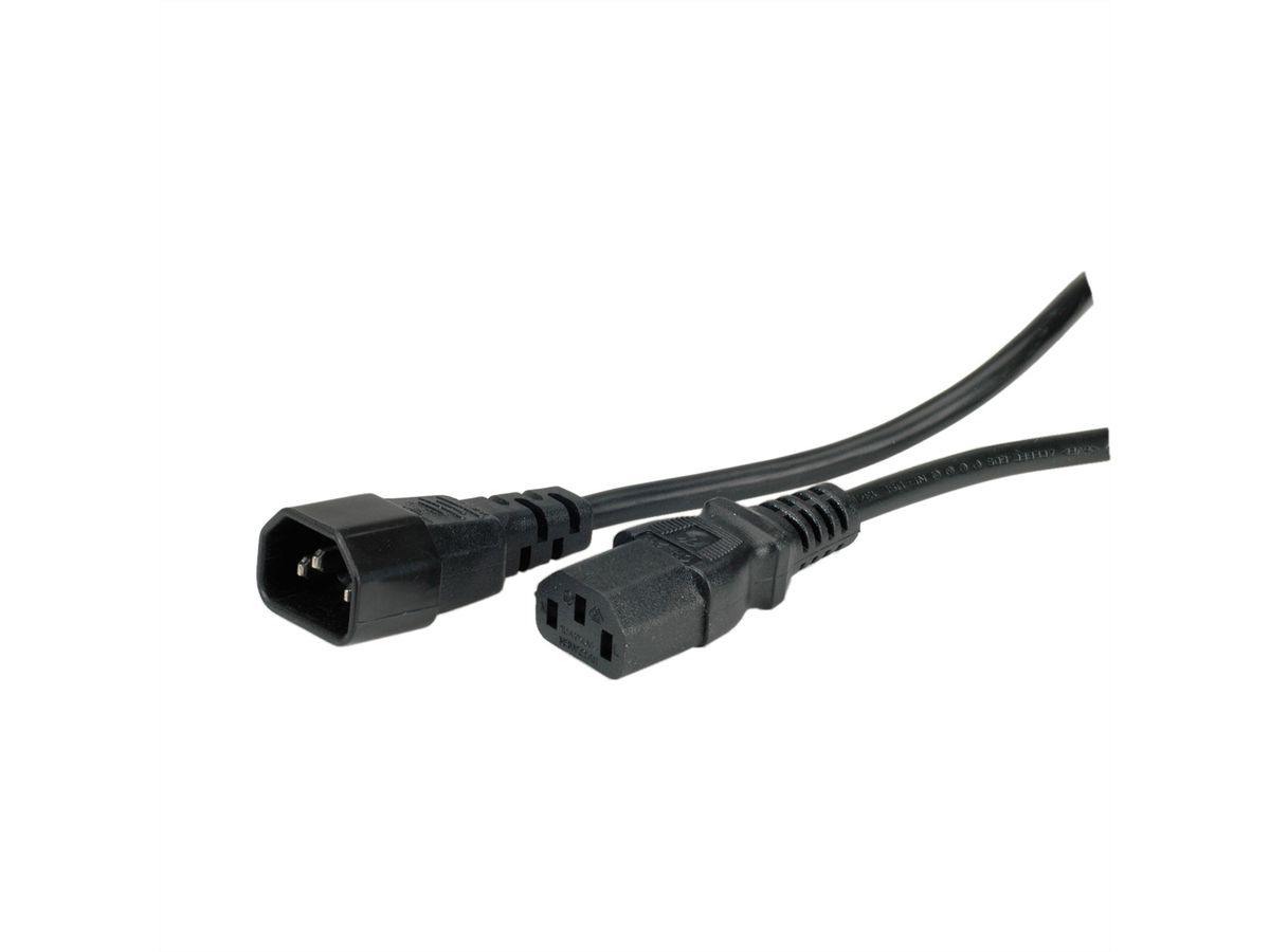 VALUE Apparate-Verbindungskabel, IEC 320 C14 - C13, schwarz, 1,8 m