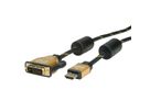 ROLINE GOLD Monitorkabel DVI-HDMI, ST-ST, (24+1) dual link, Retail Blister, 5 m