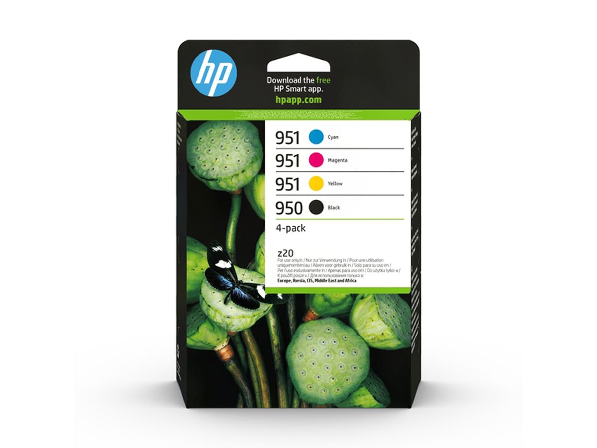 6ZC65AE, Multipack, Druckpatrone, schwarz, cyan, magenta, yellow, Nr. 950/951, CN045AE/CN046AE/CN047AE/CN048A für HP OfficeJet Pro 8100ePrinter / 8600 / 8600plus