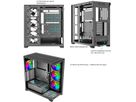 XILENCE Xilent Gleam X818.ARGB Gaming ATX PC Case black, RGB ATX Midi Tower